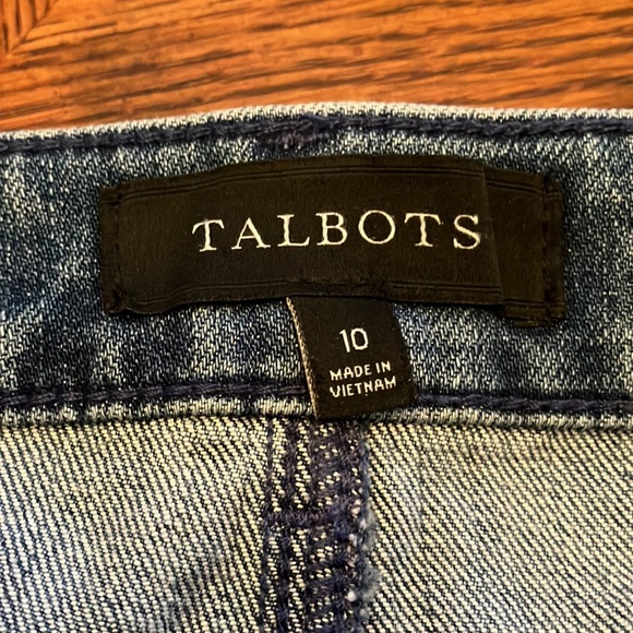 Talbots stretchy jean skirt size 10 - Picture 3 of 7